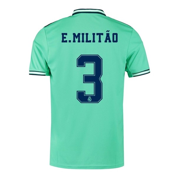 Camiseta Real Madrid NO.3 E.Militão Tercera equipo 2019-20 Verde
